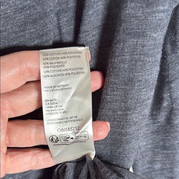 We the Free Kimmi Long Sleeve Top Gray Women's Size Large *SPOTS* - Picture 11 of 13